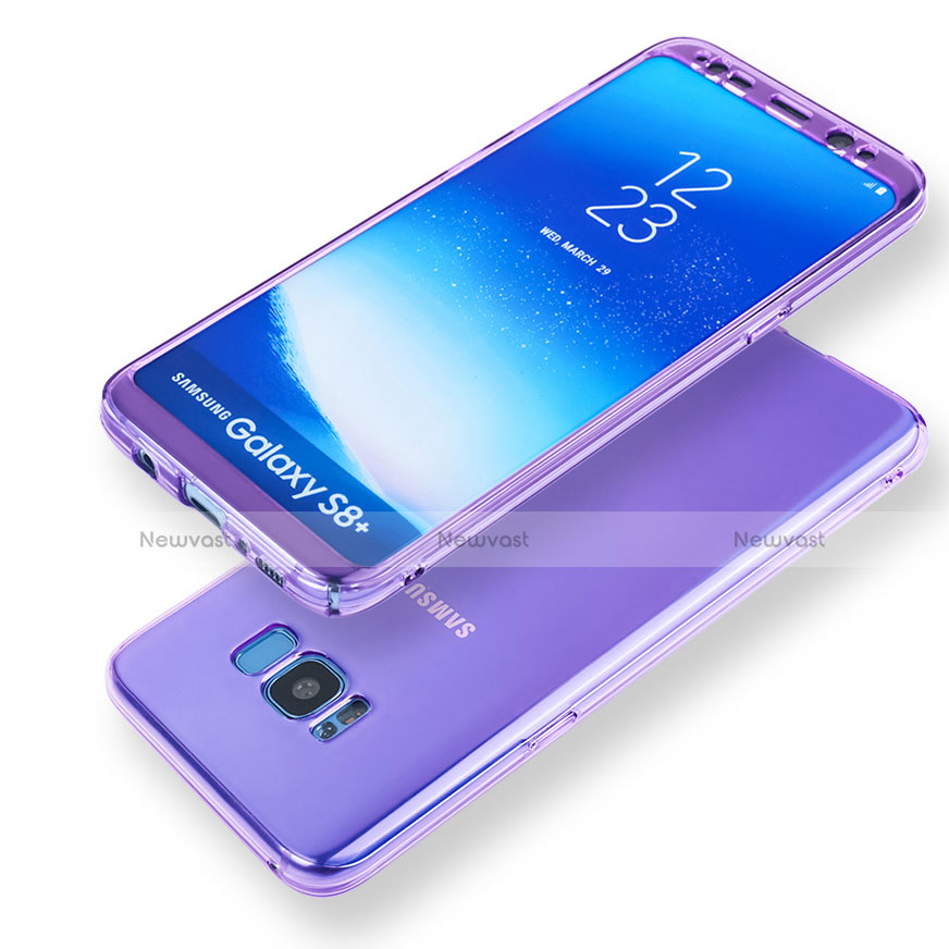 Soft Transparent Flip Cover for Samsung Galaxy S8 Purple