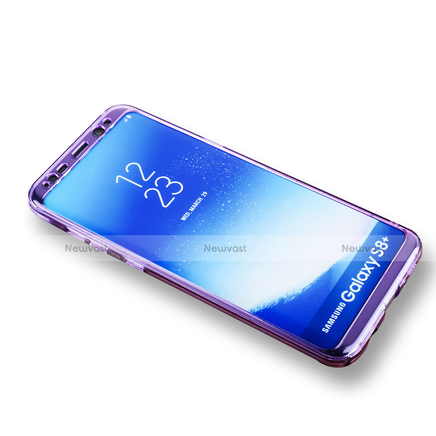 Soft Transparent Flip Cover for Samsung Galaxy S8 Purple