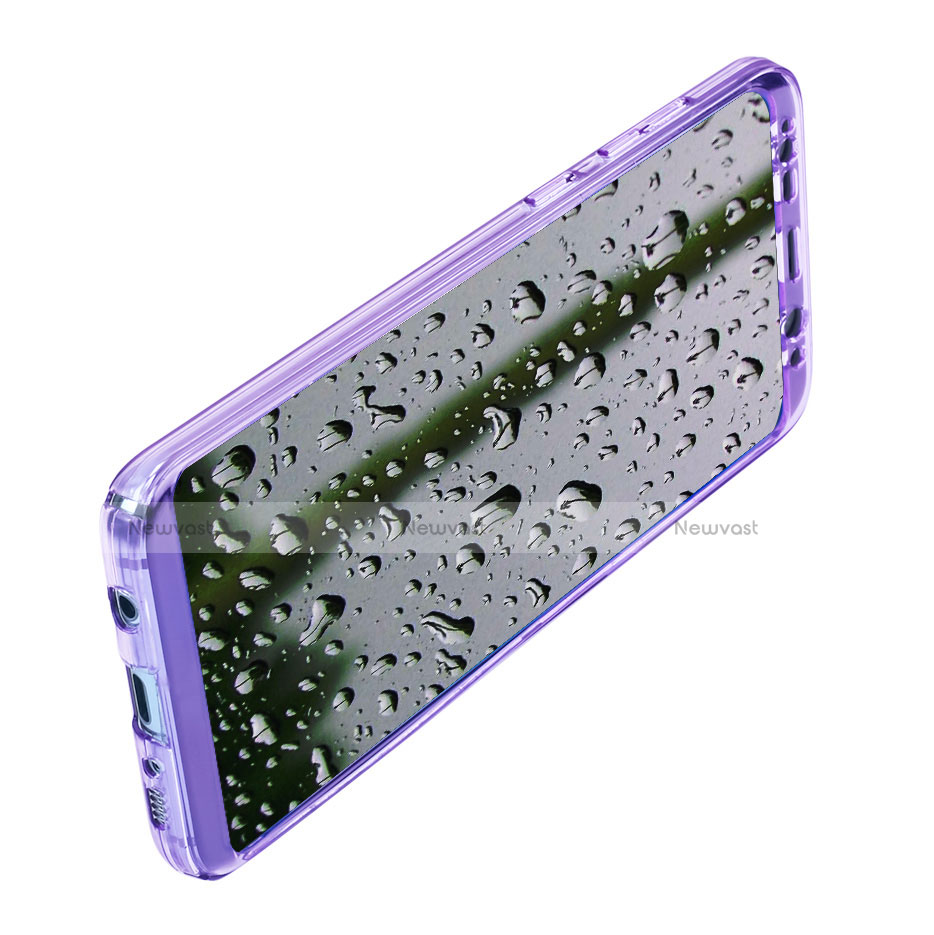 Soft Transparent Flip Cover for Samsung Galaxy S8 Purple