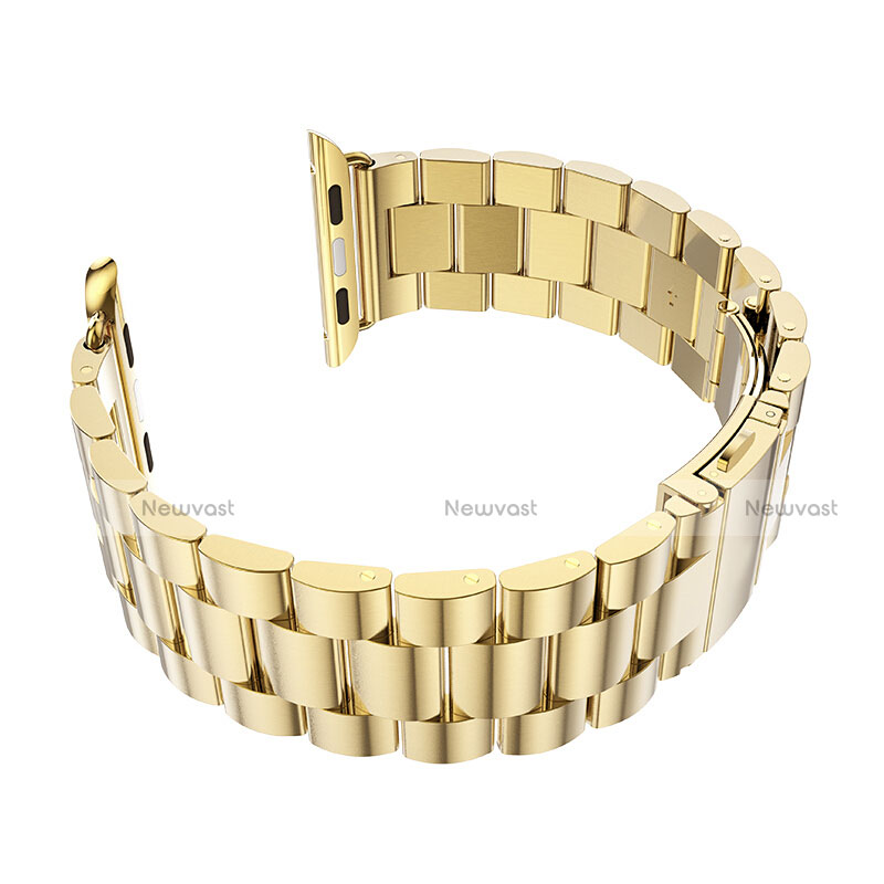 Stainless Steel Bracelet Band Strap for Apple iWatch 3 38mm Gold