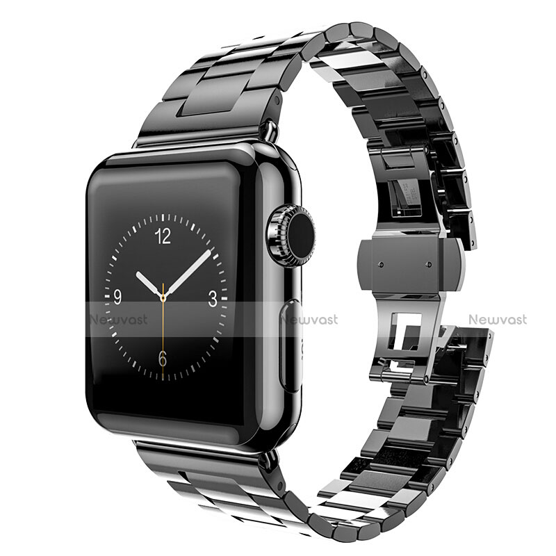 Stainless Steel Bracelet Band Strap for Apple iWatch 38mm Black