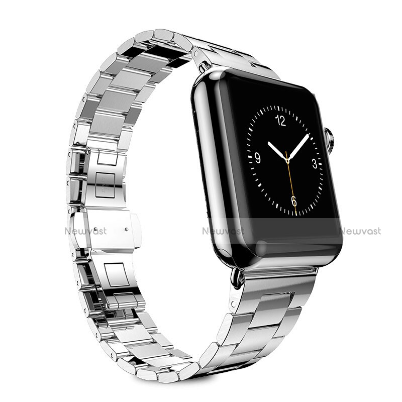 Stainless Steel Bracelet Band Strap for Apple iWatch 38mm Silver