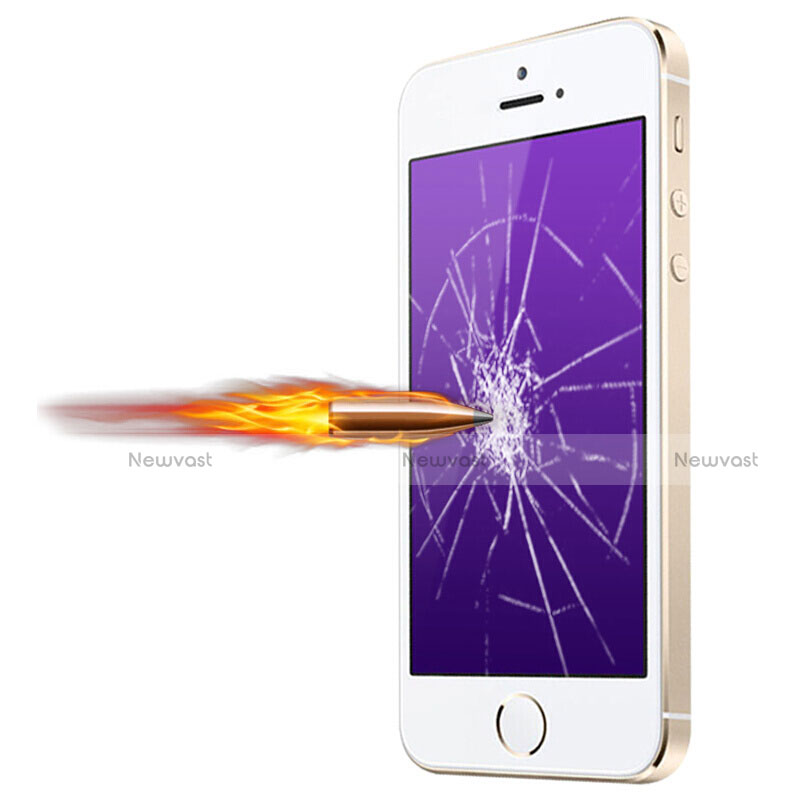 Tempered Glass Anti Blue Light Screen Protector Film B01 for Apple iPhone 5 Blue