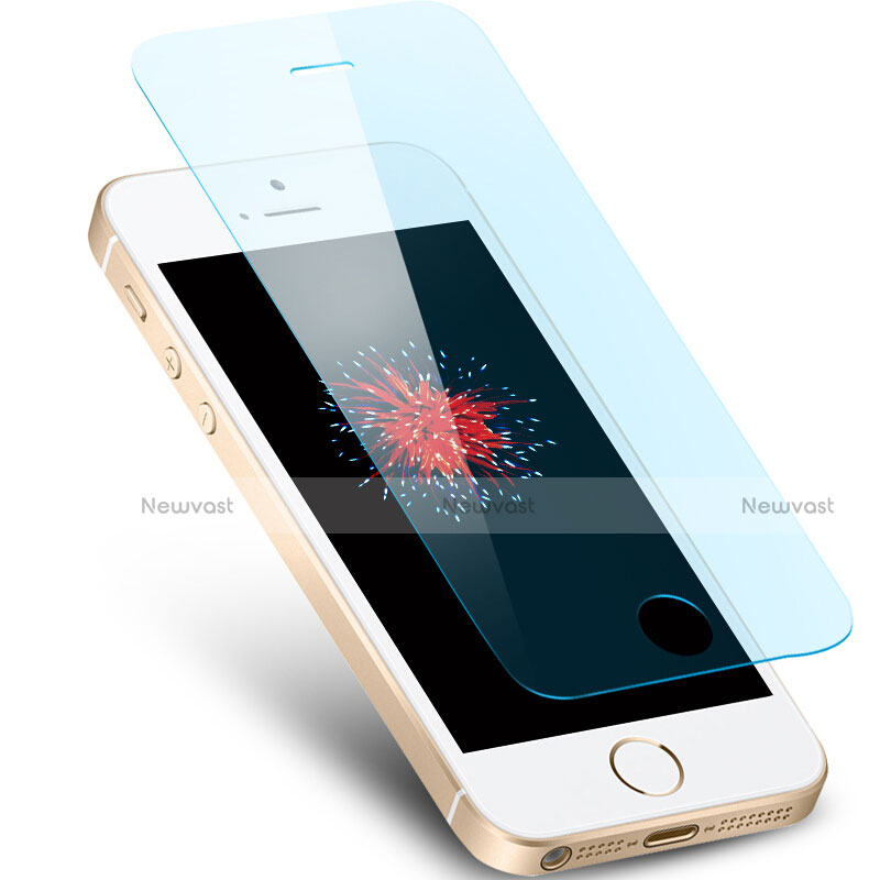 Tempered Glass Anti Blue Light Screen Protector Film B02 for Apple iPhone 5S Blue