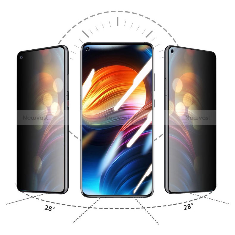 Tempered Glass Anti-Spy Screen Protector Film S01 for Oppo Reno6 5G Clear