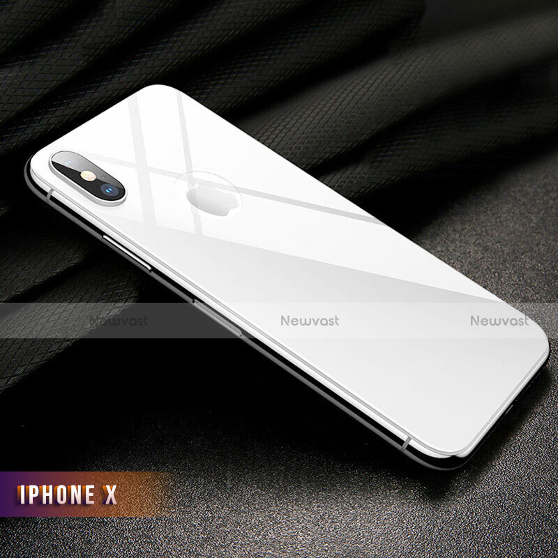 Tempered Glass Back Protector Film B02 for Apple iPhone X White