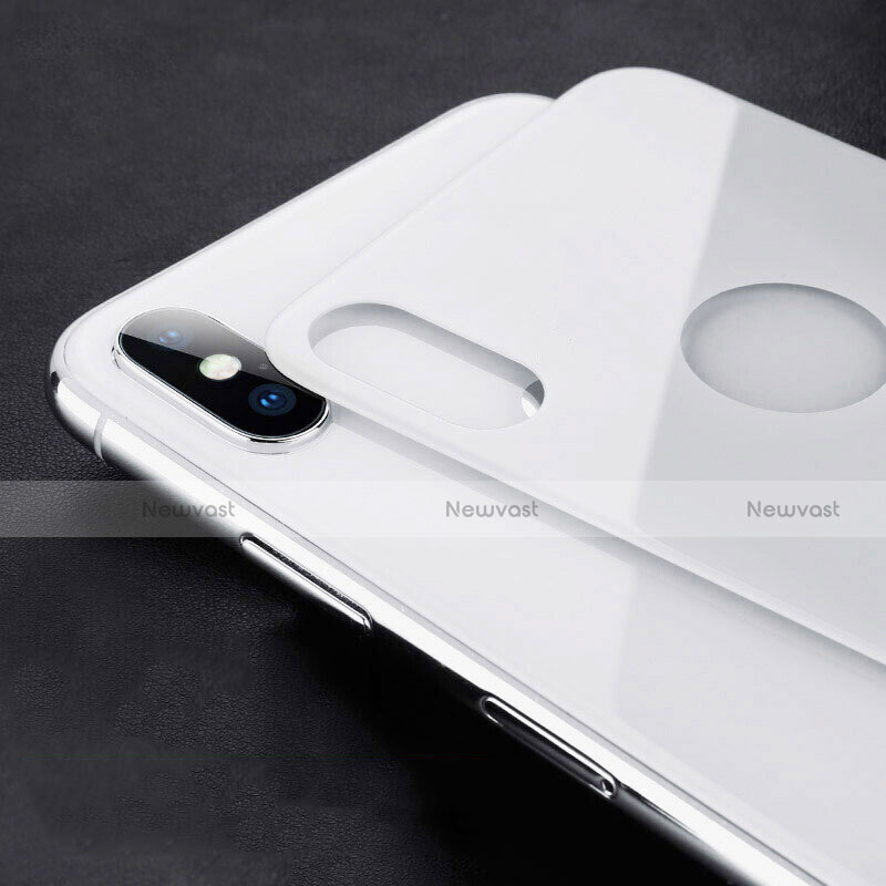 Tempered Glass Back Protector Film B02 for Apple iPhone X White