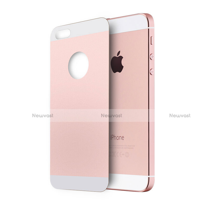 Tempered Glass Back Protector Film for Apple iPhone 5S Rose Gold