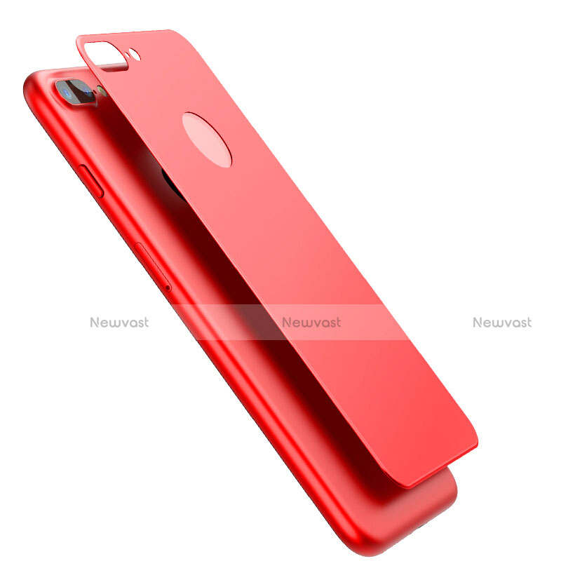 Tempered Glass Back Protector Film for Apple iPhone 8 Plus Red