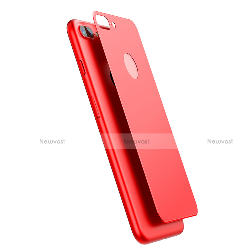 Tempered Glass Back Protector Film for Apple iPhone 8 Plus Red