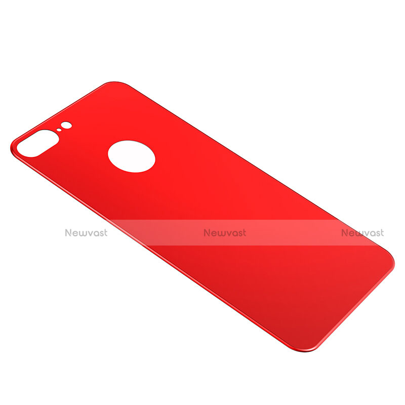 Tempered Glass Back Protector Film for Apple iPhone 8 Plus Red