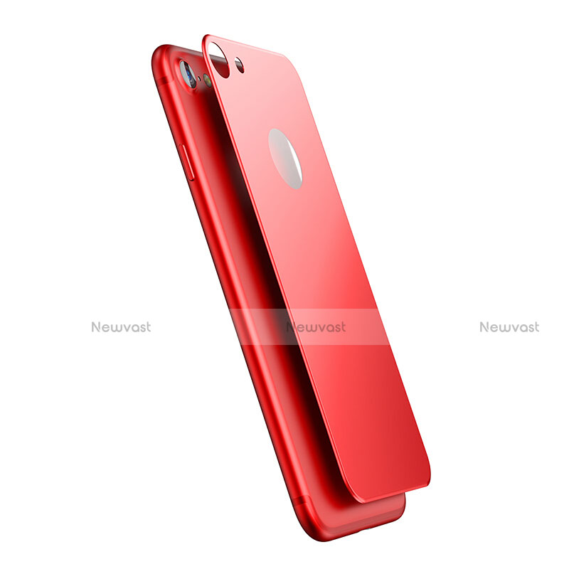 Tempered Glass Back Protector Film for Apple iPhone SE3 2022 Red