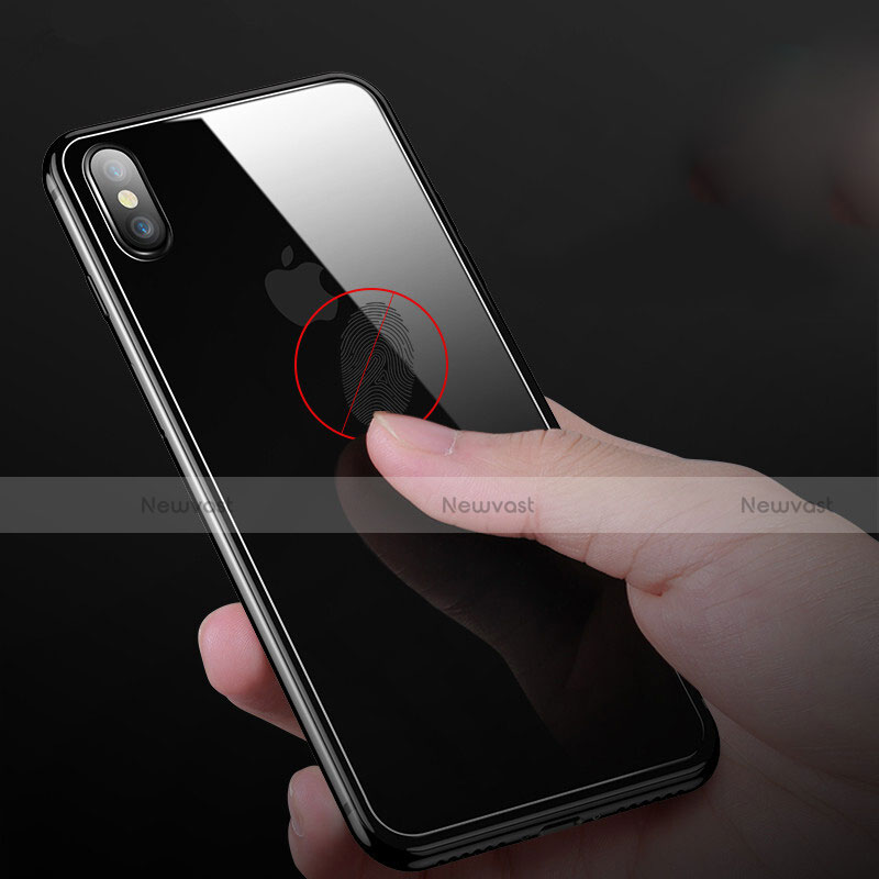 Tempered Glass Back Protector Film Z01 for Apple iPhone X Black