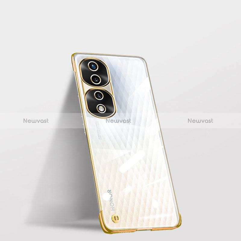 Transparent Crystal Frameless Hard Case Back Cover for Huawei Honor 70 Pro 5G Gold