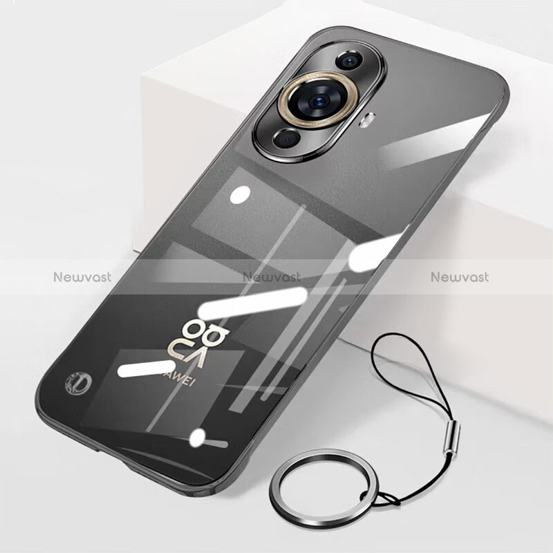 Transparent Crystal Frameless Hard Case Back Cover for Huawei Nova 11 Black