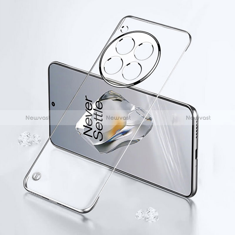 Transparent Crystal Frameless Hard Case Back Cover for OnePlus 12R 5G