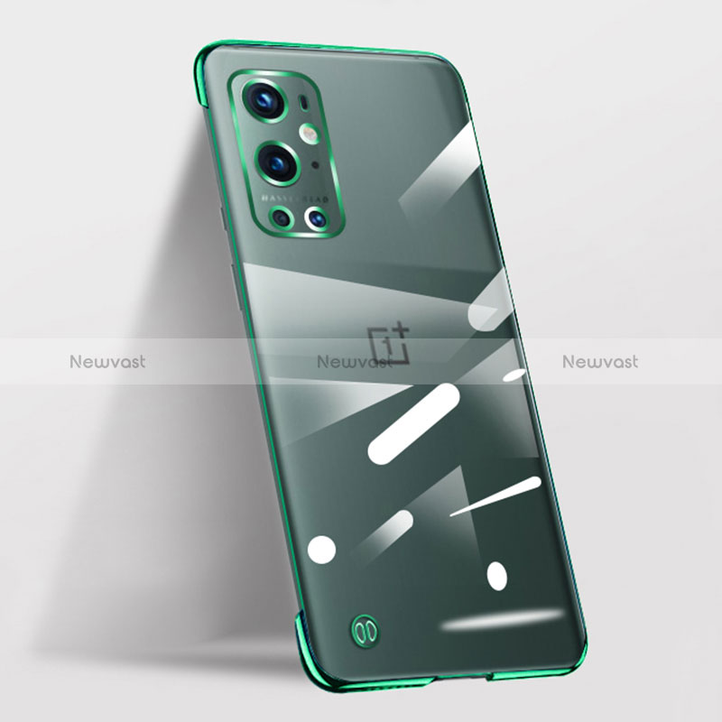 Transparent Crystal Frameless Hard Case Back Cover for OnePlus 9 Pro 5G Green