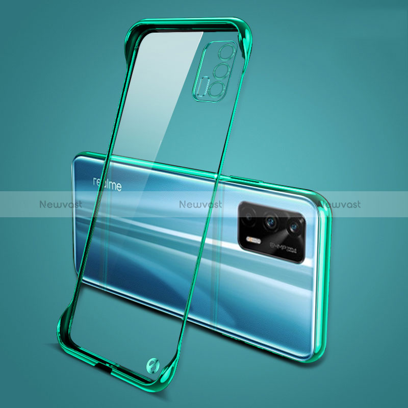 Transparent Crystal Frameless Hard Case Back Cover for Realme GT 5G Green