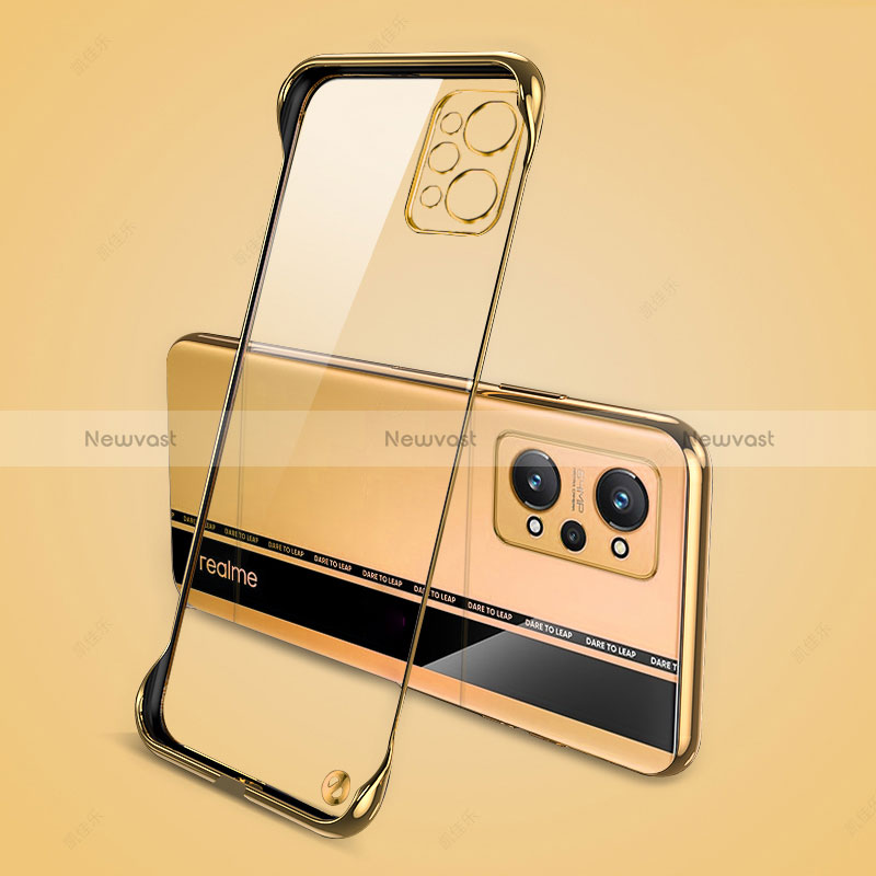 Transparent Crystal Frameless Hard Case Back Cover for Realme GT Neo 3T 5G Gold