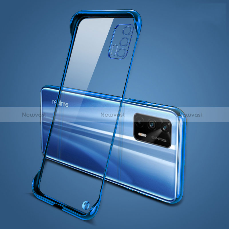 Transparent Crystal Frameless Hard Case Back Cover for Realme GT Neo 5G Blue