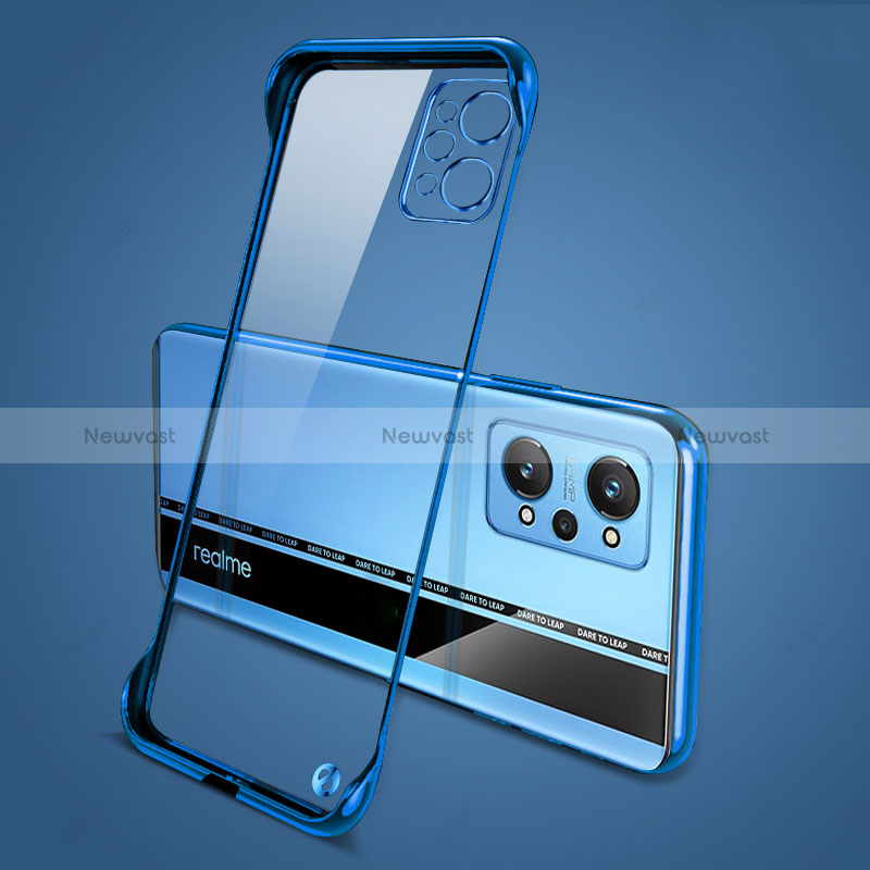 Transparent Crystal Frameless Hard Case Back Cover for Realme GT Neo2 5G Blue