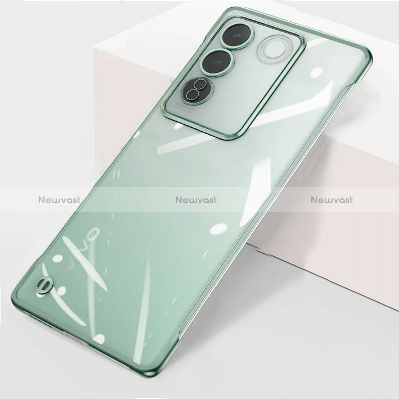 Transparent Crystal Frameless Hard Case Back Cover for Vivo V27 Pro 5G Green