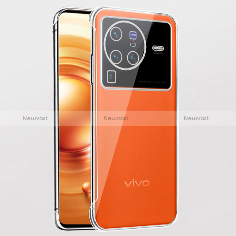 Transparent Crystal Frameless Hard Case Back Cover for Vivo X80 Pro 5G