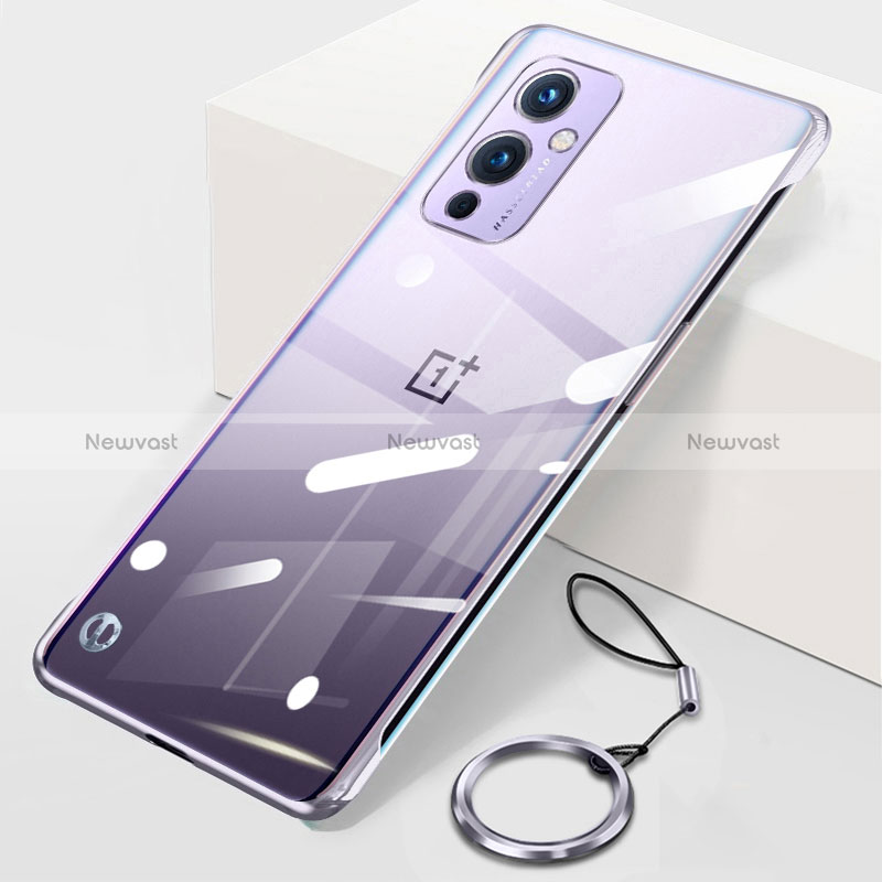 Transparent Crystal Frameless Hard Case Back Cover H01 for OnePlus 9 5G