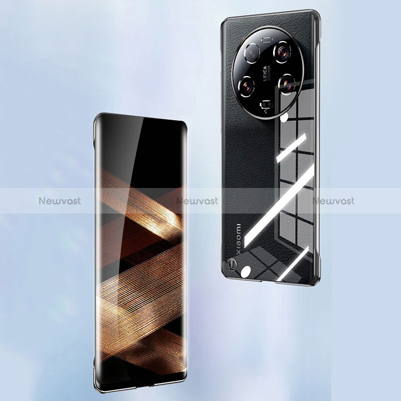 Transparent Crystal Frameless Hard Case Back Cover H03 for Xiaomi Mi 13 Ultra 5G Black