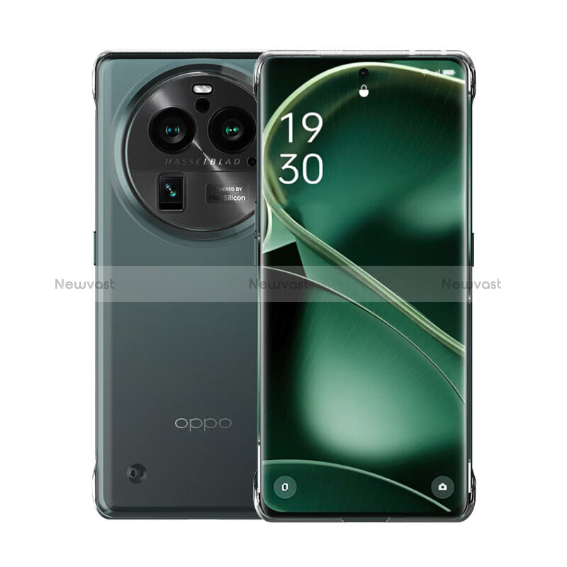 Transparent Crystal Frameless Hard Case Back Cover T01 for Oppo Find X6 Pro 5G Clear