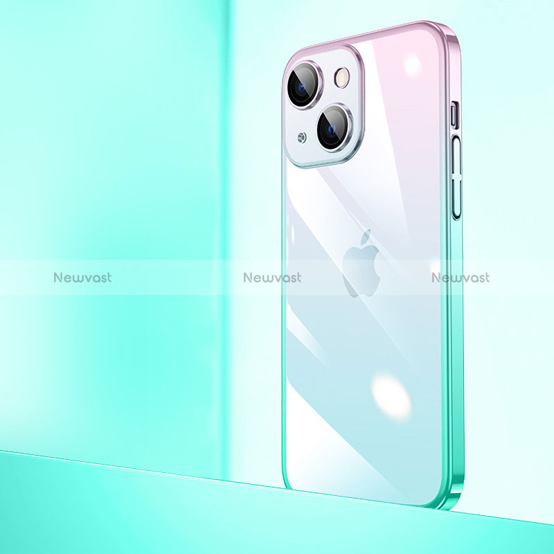 Transparent Crystal Gradient Hard Case Back Cover QC1 for Apple iPhone 15 Plus Colorful