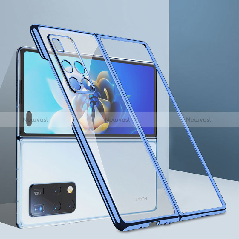 Transparent Crystal Hard Case Back Cover AC1 for Huawei Mate X2 Blue