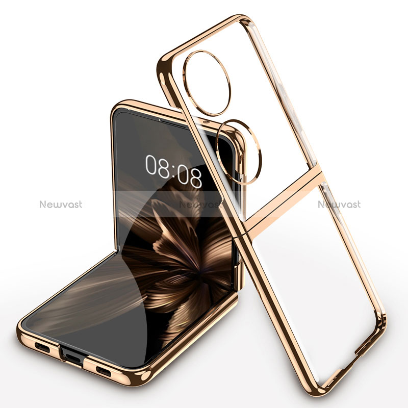 Transparent Crystal Hard Case Back Cover AC1 for Huawei P60 Pocket Gold