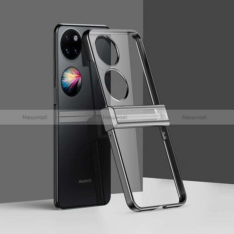 Transparent Crystal Hard Case Back Cover BH2 for Huawei P60 Pocket Black