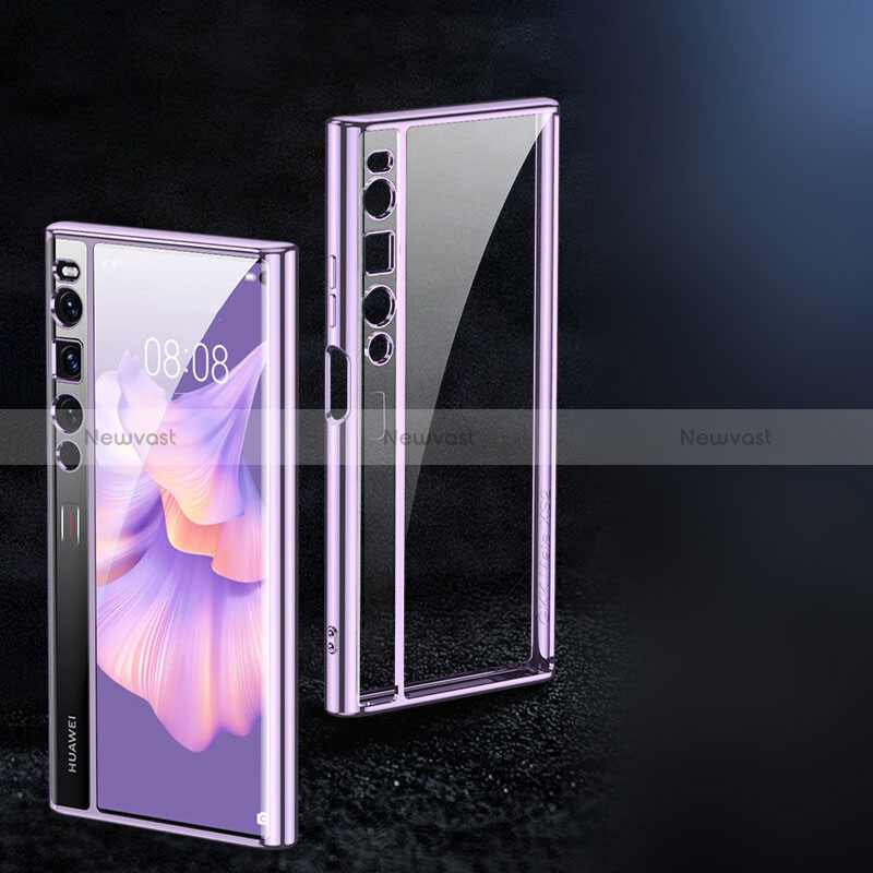 Transparent Crystal Hard Case Back Cover C01 for Huawei Mate Xs 2 Purple