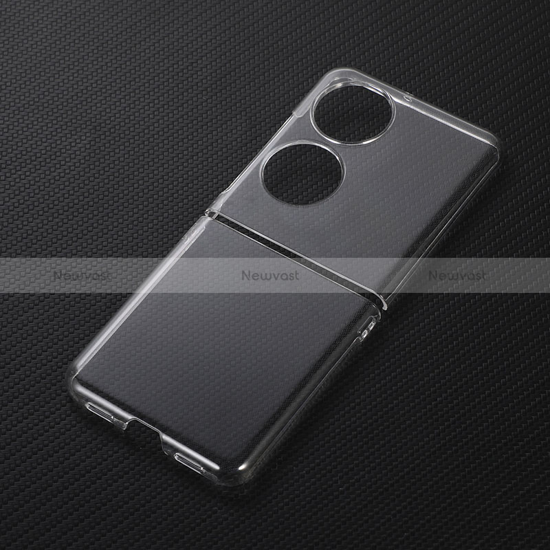 Transparent Crystal Hard Case Back Cover for Huawei P50 Pocket Clear