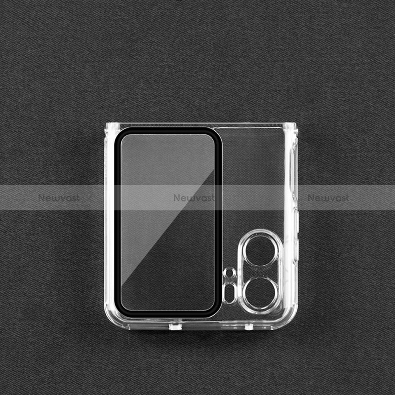 Transparent Crystal Hard Case Back Cover for Oppo Find N2 Flip 5G Clear