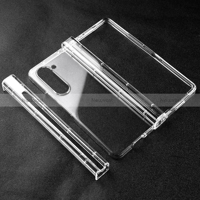 Transparent Crystal Hard Case Back Cover for Samsung Galaxy Z Fold5 5G Clear