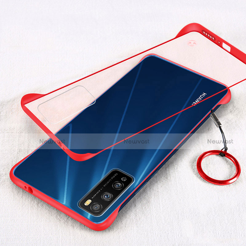 Transparent Crystal Hard Case Back Cover H01 for Huawei Enjoy 20 Pro 5G Red