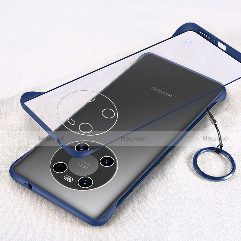 Transparent Crystal Hard Case Back Cover H01 for Huawei Mate 40E Pro 5G Blue