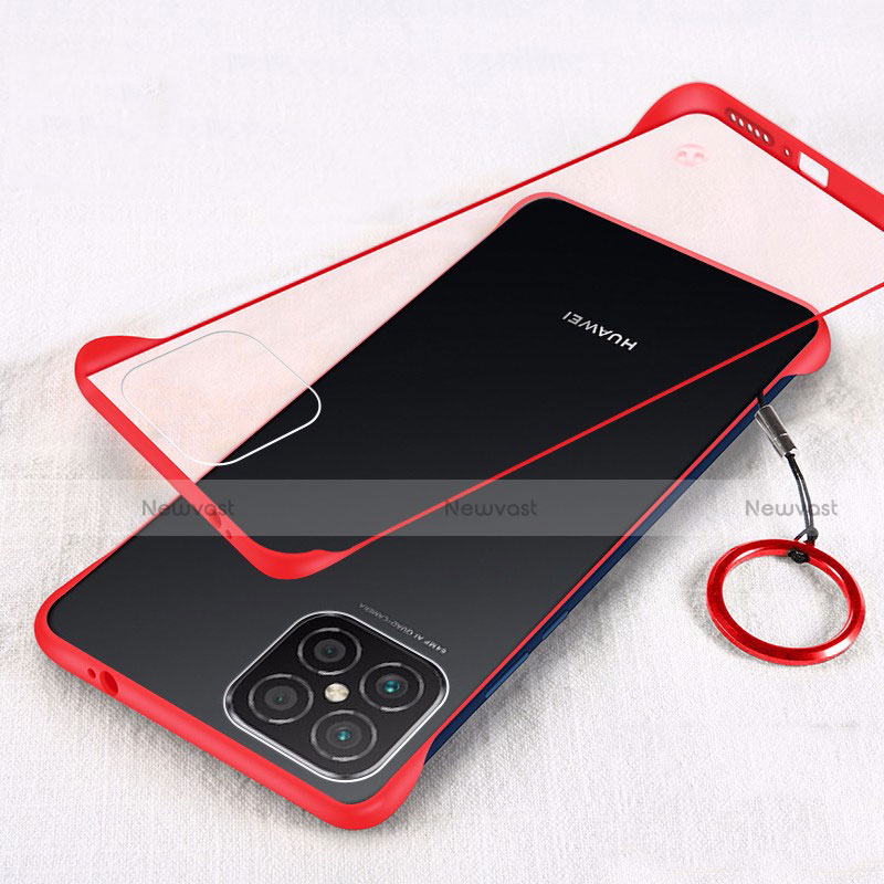 Transparent Crystal Hard Case Back Cover H01 for Huawei Nova 8 SE 5G Red