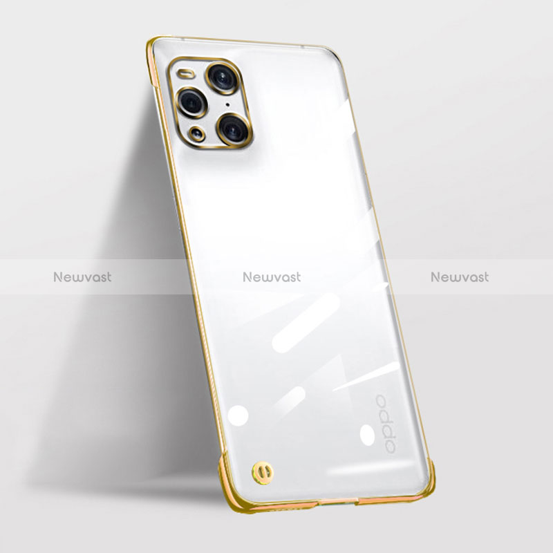 Transparent Crystal Hard Case Back Cover H01 for Oppo Find X3 5G