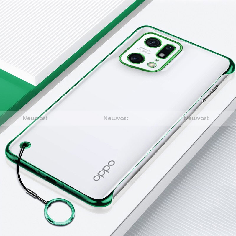 Transparent Crystal Hard Case Back Cover H01 for Oppo Find X5 5G