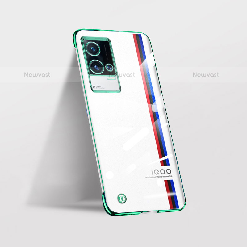 Transparent Crystal Hard Case Back Cover H01 for Vivo iQOO 8 Pro 5G Green