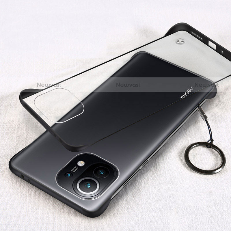 Transparent Crystal Hard Case Back Cover H01 for Xiaomi Mi 11 Lite 5G Black