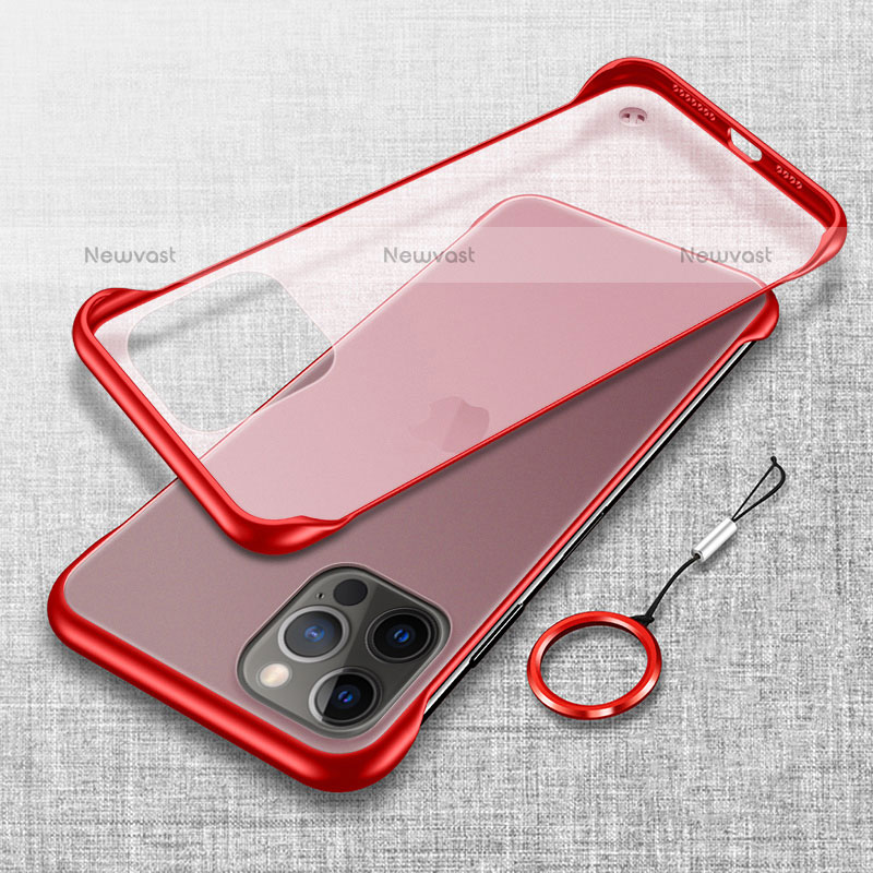 Transparent Crystal Hard Case Back Cover H02 for Apple iPhone 16 Pro Red