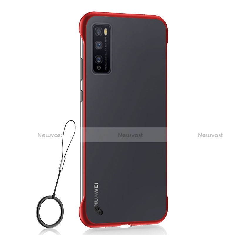 Transparent Crystal Hard Case Back Cover H02 for Huawei Enjoy Z 5G Red