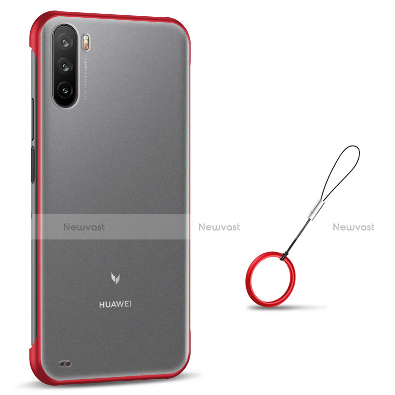 Transparent Crystal Hard Case Back Cover H02 for Huawei Mate 40 Lite 5G Red