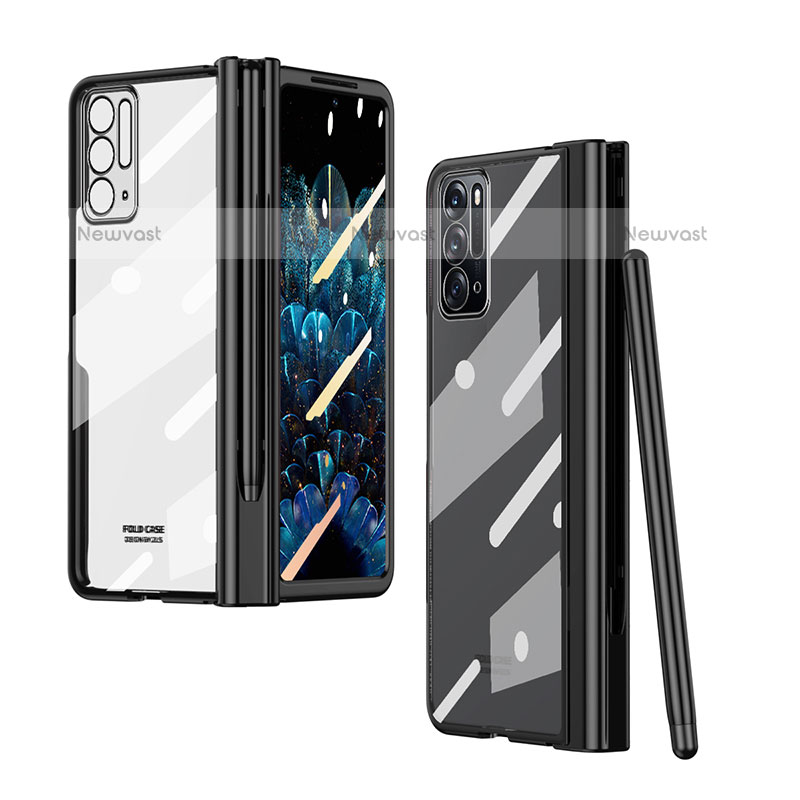 Transparent Crystal Hard Case Back Cover H02 for Oppo Find N 5G