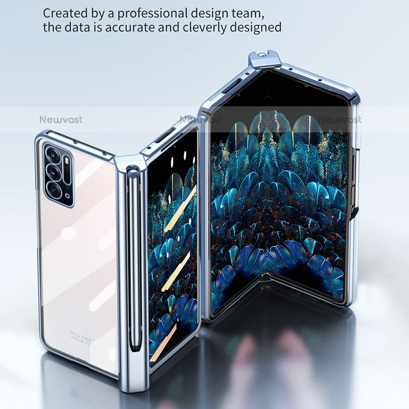 Transparent Crystal Hard Case Back Cover H02 for Oppo Find N 5G